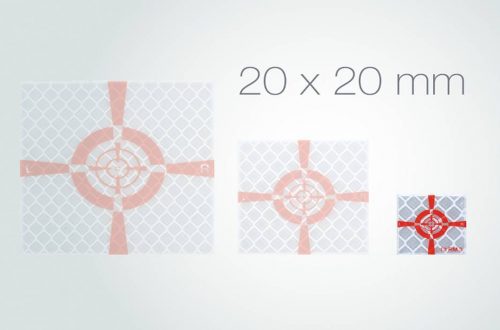 Imagen Dianas reflectantes adhesivas rojas 2×2