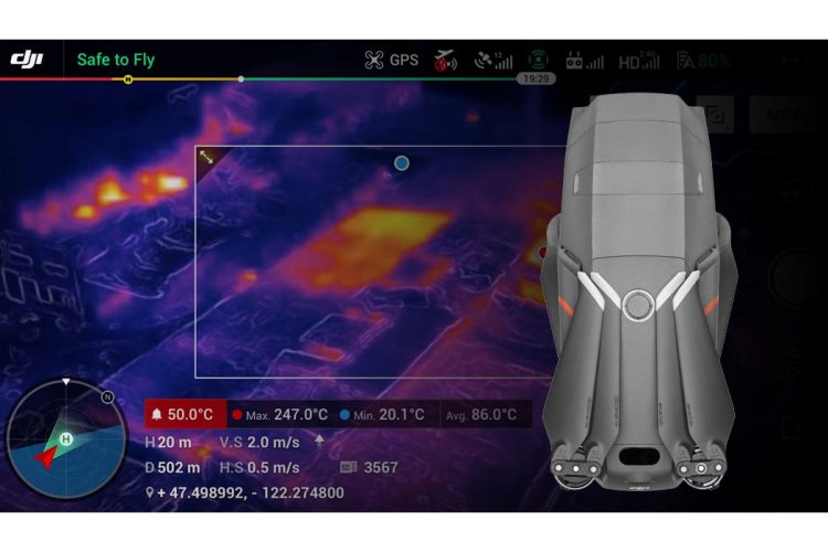 Mavic 2 con cámara termográfica