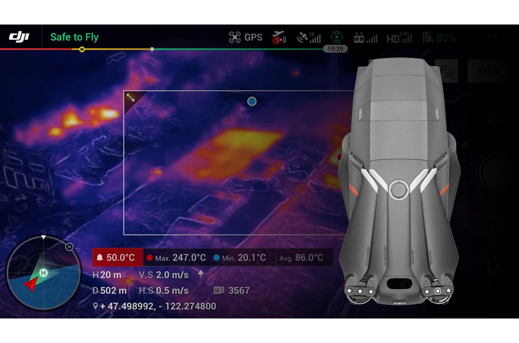 Mavic 2 con cámara termográfica