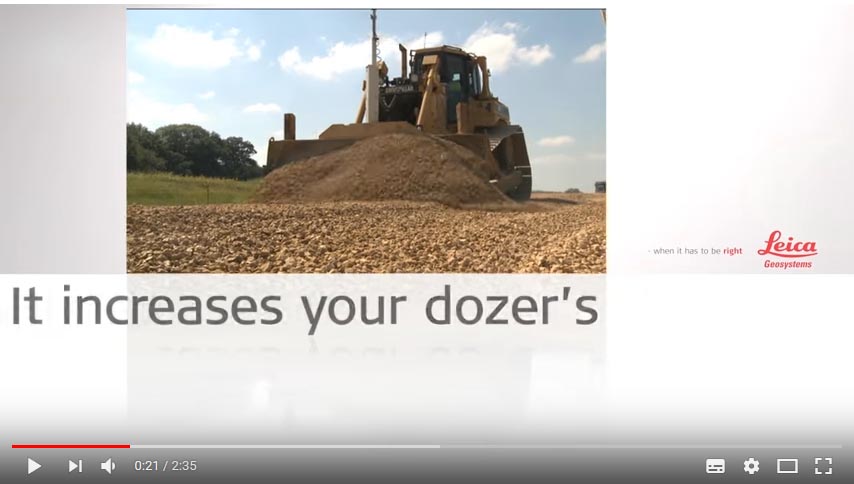 Video Control de maquinaria Leica para Bulldozers