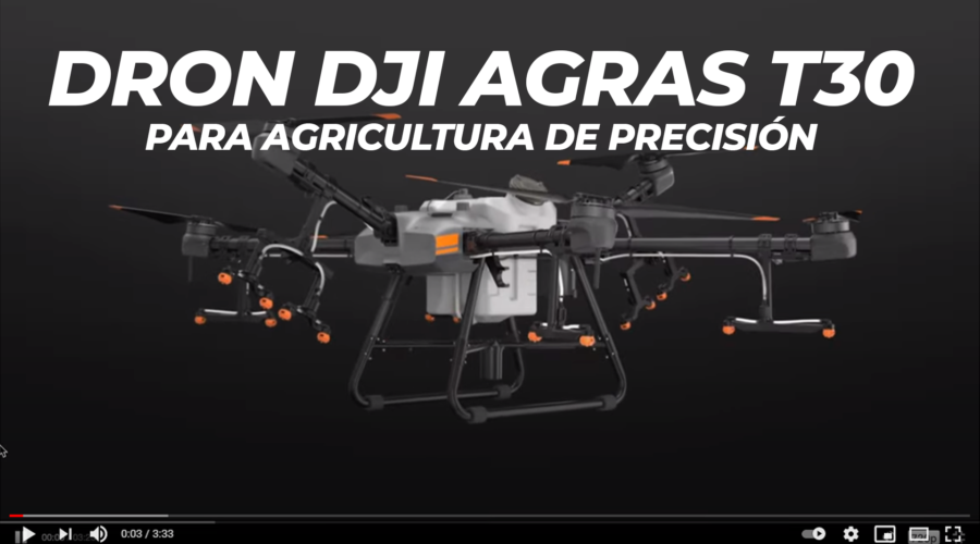 Video Dron pulverizador DJI AGRAS T30 + Estación de carga + 3 baterías