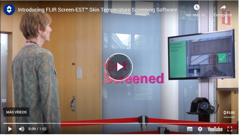 Video FLIR Screen-EST. Aplicación de toma de temperatura