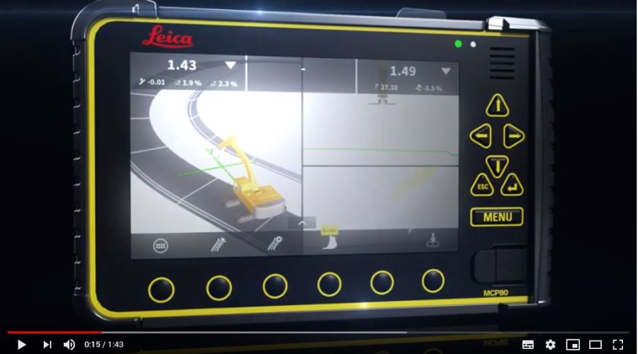 Video Software de control de máquinas 3D para obra Leica MC1